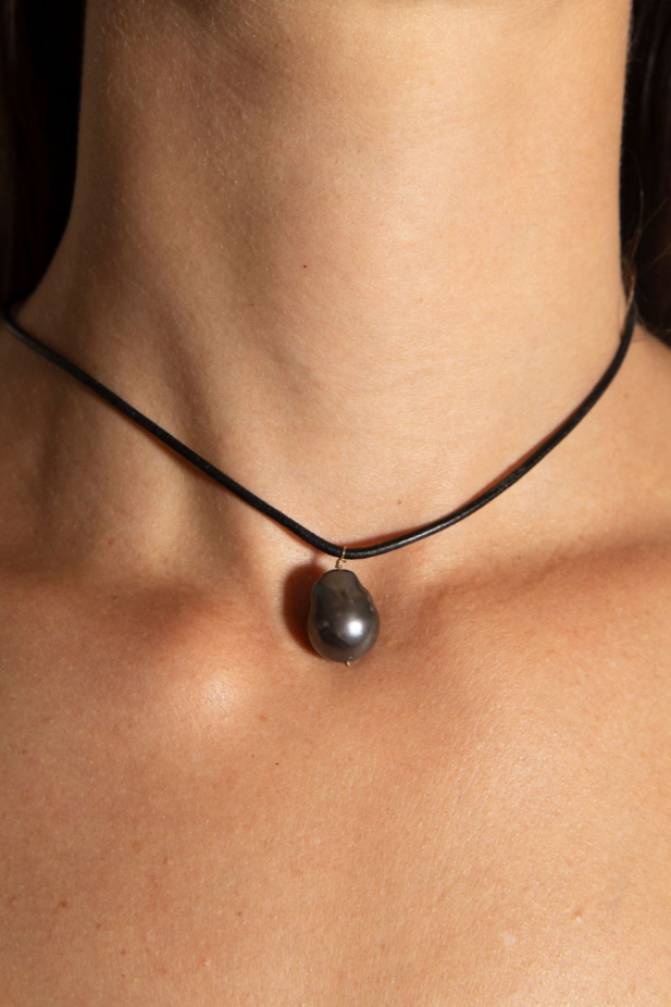 Milano Grey Pearl Choker